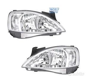 FARI PER OPEL CORSA C 00-06 FONDO CROMATO