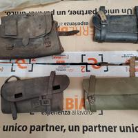 Borsette vintage da biciclette 3 pelle, 1 gomma 