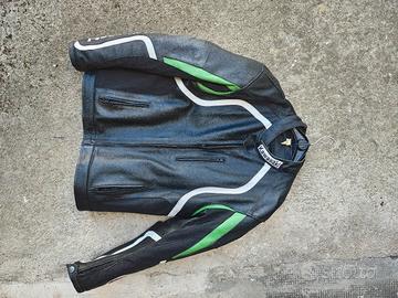Giacca e pantalone "similpelle" loggati "Kawasaki"