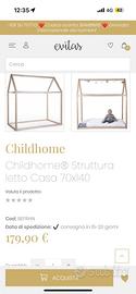 Letto montessori evitas childhome 140x70