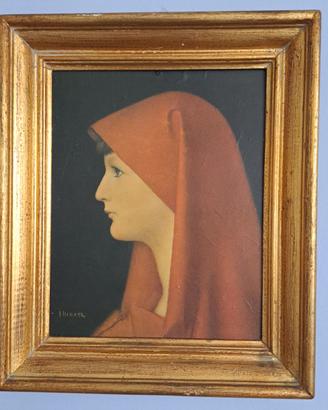 SANTA FABIOLA - OLEOGRAFIA - HENNER - QUADRO