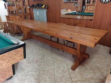 Tavolo fratino XL in legno massello per taverna