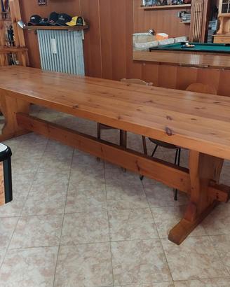 Tavolo fratino XL in legno massello per taverna