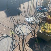 Sedie in ferro battuto da esterno
