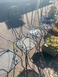 Sedie in ferro battuto da esterno
