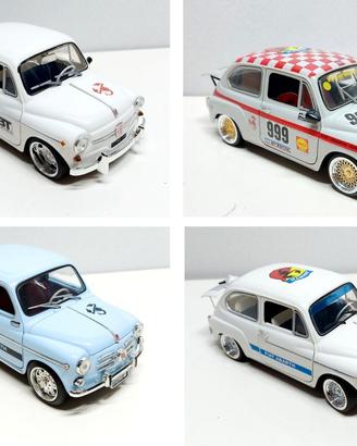 Fiat 600 Abarth Tuning Artigianale 1/18 Tanomodels