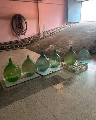 Damigiane antiche per ornamento diverse dimensioni