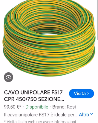 cavo elettrico da 6mm 