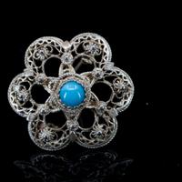 Spilla/Ciondolo in Filigrana d'argento 925 Vintage