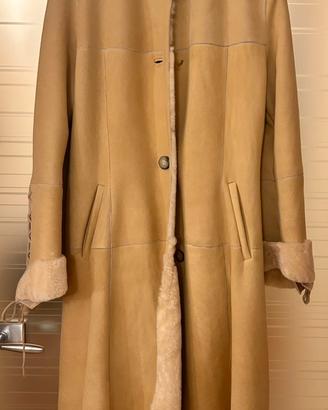 Montone donna lungo in vero shearling