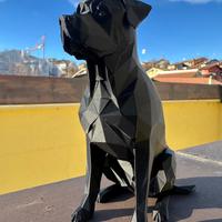Statuetta  Rottweiler Modello Low Poly 15cm 3D