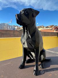 Statuetta  Rottweiler Modello Low Poly 15cm 3D