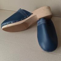 Zoccolo legno e pelle n. 42