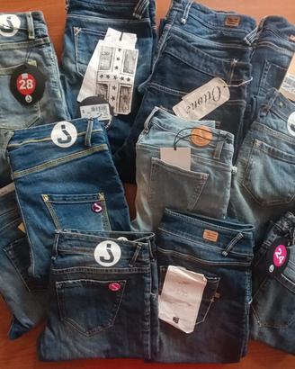 Stock Jeans firmati NUOVI taglie miste 12 pezzi