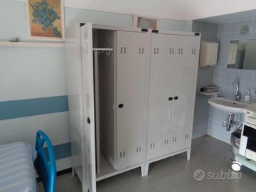 armadietto spogliatoio sporco pulito