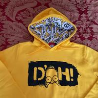 Felpa gialla Simpson taglia M nuova mai usata