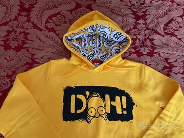 Felpa gialla Simpson taglia M nuova mai usata