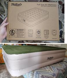 Materasso 191x137x46 gonfiabile con pompa - Nuovo