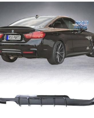 DIFFUSORE BMW F32 F33 F36 LOOK M PERFORMANCE NERO 