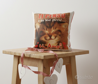 CUSCINETTO LOVE + COLLANA + CUORI SAN VALENTINO