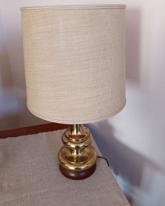lampada da tavolo vintage in ottone