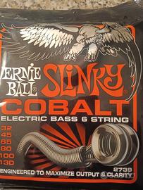 muta corde basso 6 corde ernieball Slinky cobalt