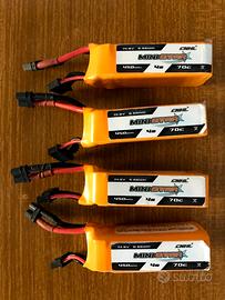 4 batterie LiPo 4S 450mAh CNHL Ministar 70C 
