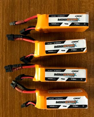 4 batterie LiPo 4S 450mAh CNHL Ministar 70C 