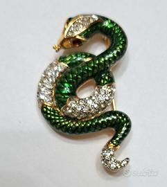 48_Spilla vintage serpente attorcigliato 5-6 cm