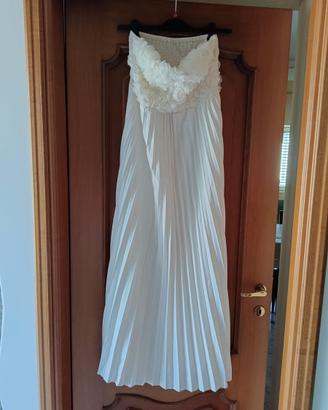 Vestito floreale plissettato