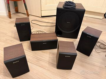 Casse in legno Sony 5.1 dolby