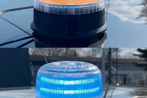 Lampeggiante bicolore blu/ ambra