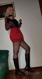 Stivali donna  vera pelle marrone scarpe