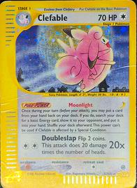 POKEMON CLEFABLE 7/165 EXPEDITION HOLO 
