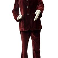 BLUE EAGLE, TAILLEUR DONNA VELLUTO PORPORA, VINTAG