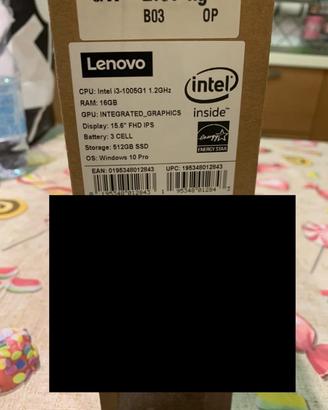 Lenovo ThinkBook 15-IIL 15.6” FHD IPS- NUOVO