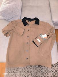 Giubbino Giacca Jeans Beige Marrone Vans tg M