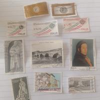 11 francobolli italiani usati dal 2010 al 2014 