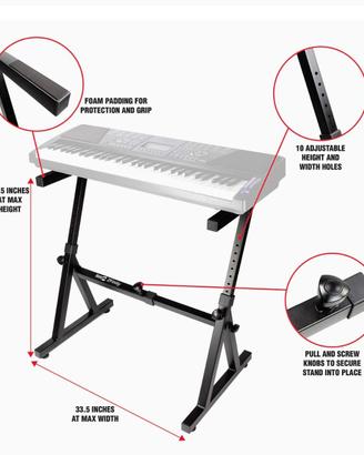 RockJam RJZZ363 Supporto Tastiera pianola musicale