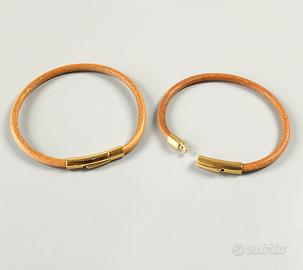 Bracciale in Pelle Marrone con Chiusura