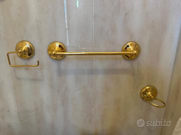 Set accessori bagno oro o argento