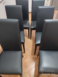 Set 6 sedie ecopelle nera 🪑😍