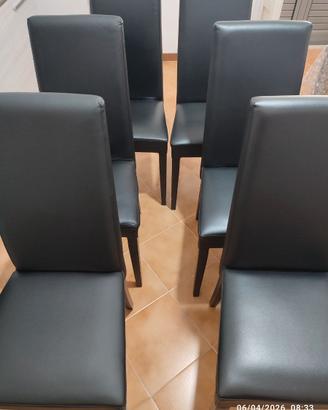 Set 6 sedie ecopelle nera 🪑😍