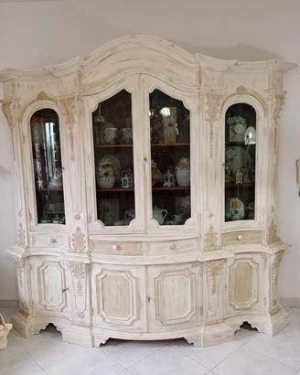 Vetrina Stile ShabbyChic color Avorio e Tortora 