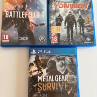 3 giochi PlayStation 4