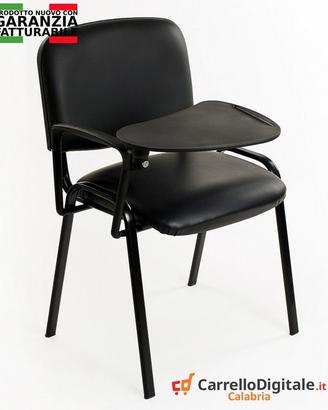 Sedie riunione ecopelle nera + Ribaltina scrittoio