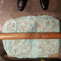 Tubo portaferri uncinetto in radica vintage