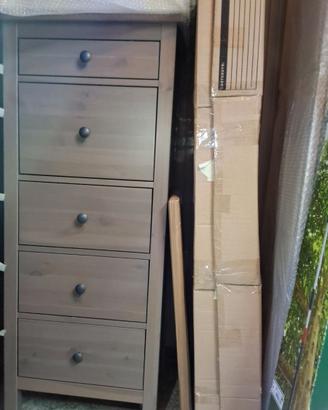 Cassettiera Hemnes grigio tortora