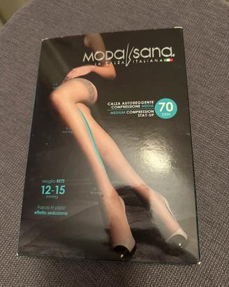 Calze auto reggenti compressione media