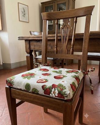 Set di 4 cuscini per sedia a fascia
